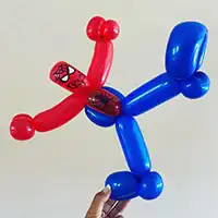 picture of a spiderman balloon twisting character